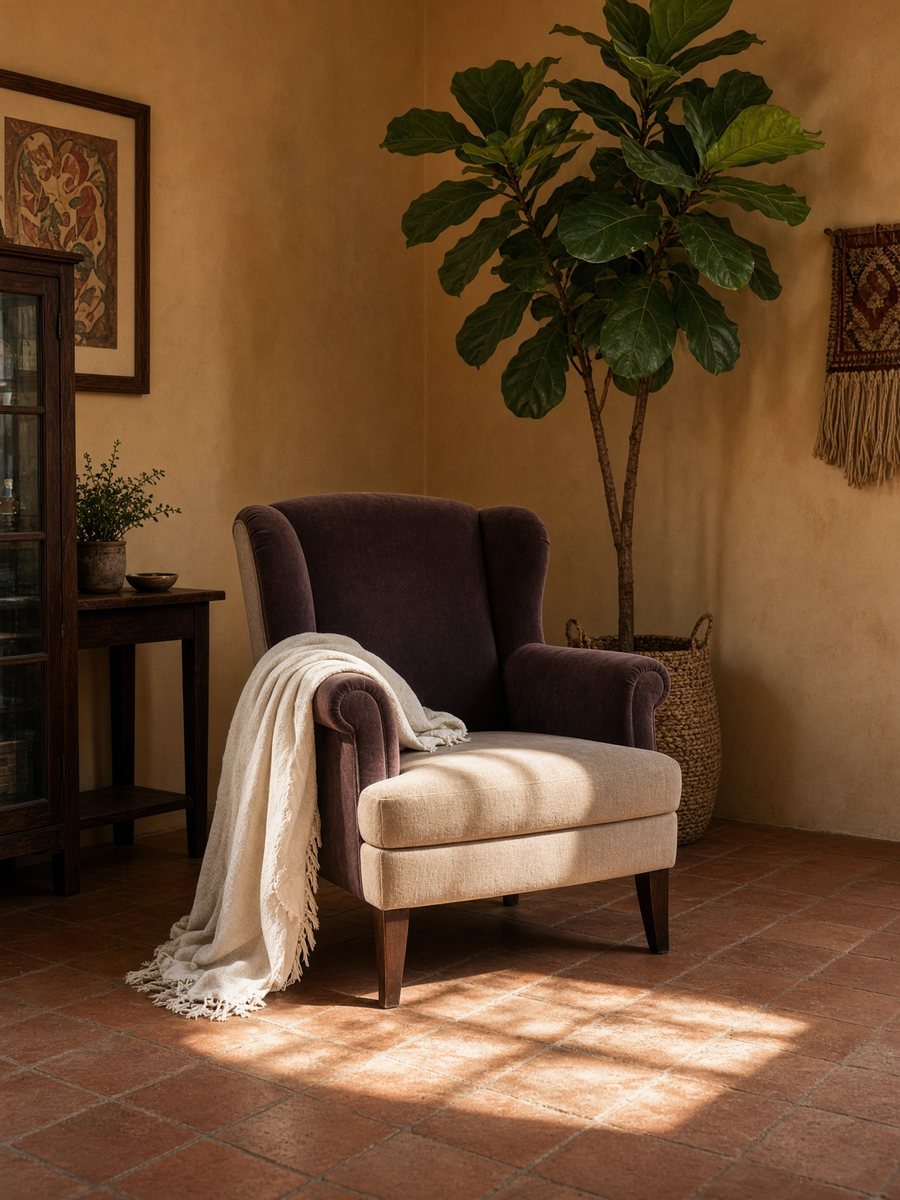 Sillón del consultorio con luz de ventana